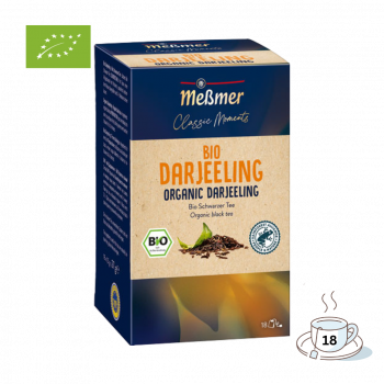 Meßmer Classic Moments Bio Darjeeling, Schwarzer Tee, Teebeutel im Kuvert, 2. Entnahmefach/displaytauglich, 27g